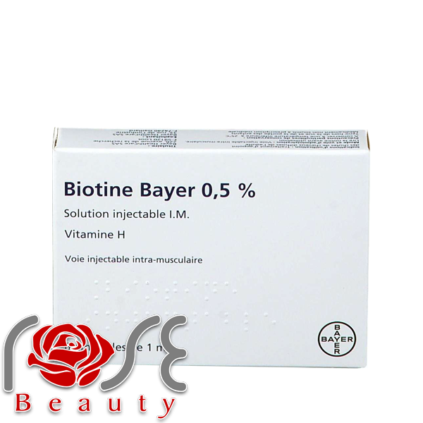 آمپول بیوتین بایر فرانسوی 6 عددی Biotine ampoule Bayer