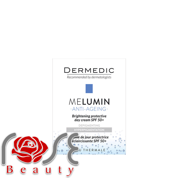 کرم روز ضد لک قوی درمدیک MELUMIN با spf 50+ مناسب انواع پوست